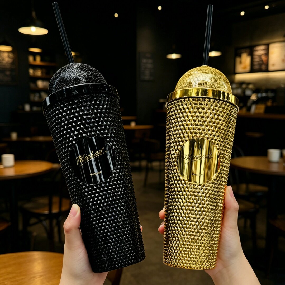 Travel Accessories Girly - Hot Michael Rhine Stone Tumbler Creative