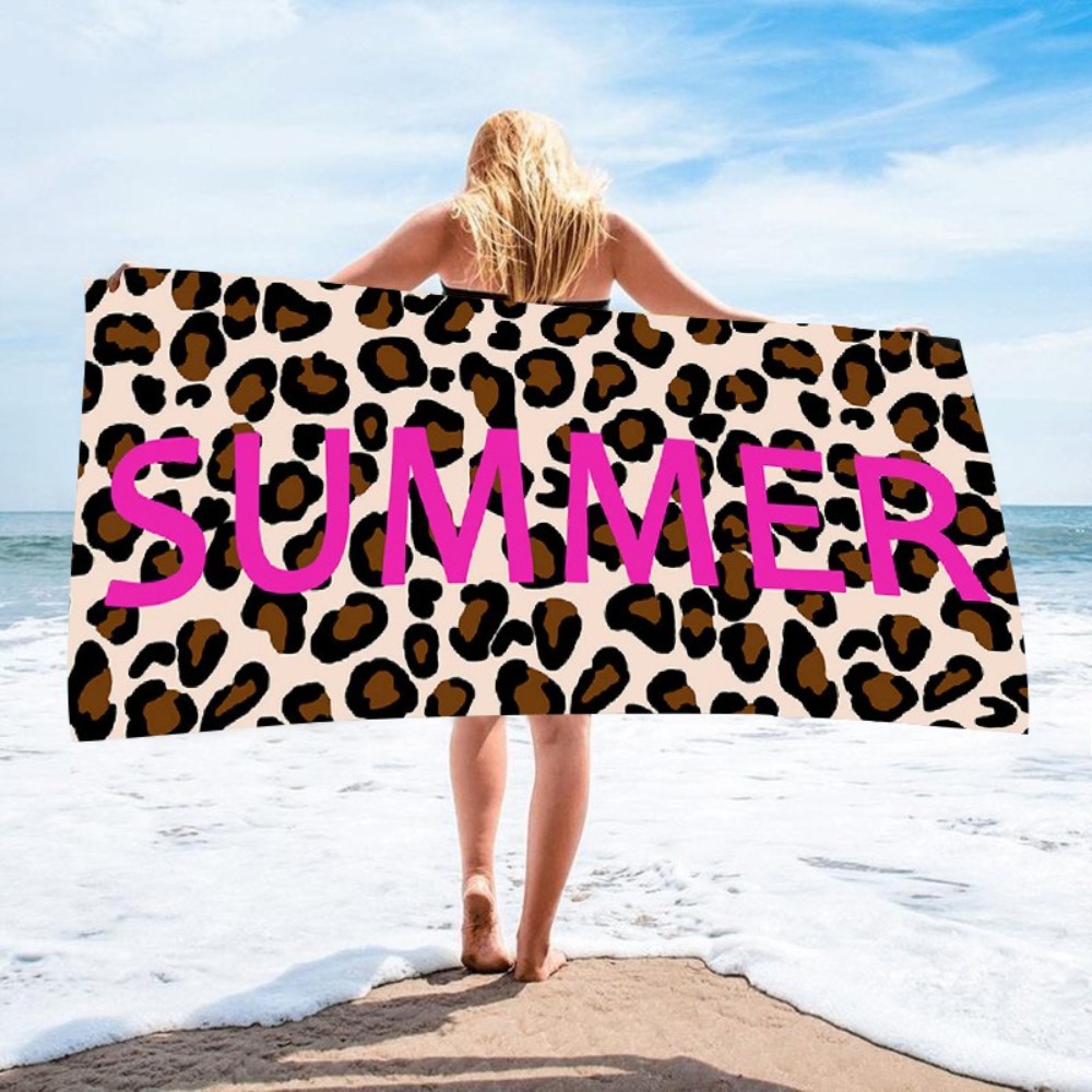 Travel Towel Quick Dry - Leopard Print Bath Towel 70x140CM Beach