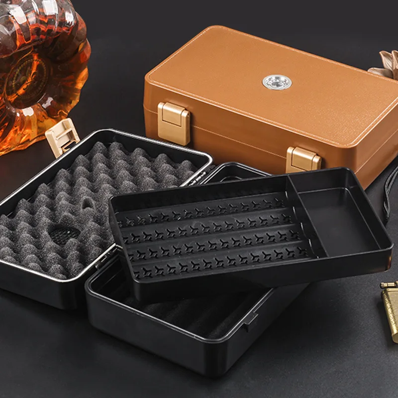 Travel Accessories Gifts For Men - 10pcs ABS Humidor Cigar Box Travel