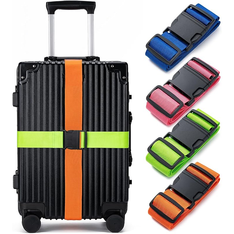 Luggage Strap Belt - 4Luggage Strap Set, Luggage Securing Strap,
