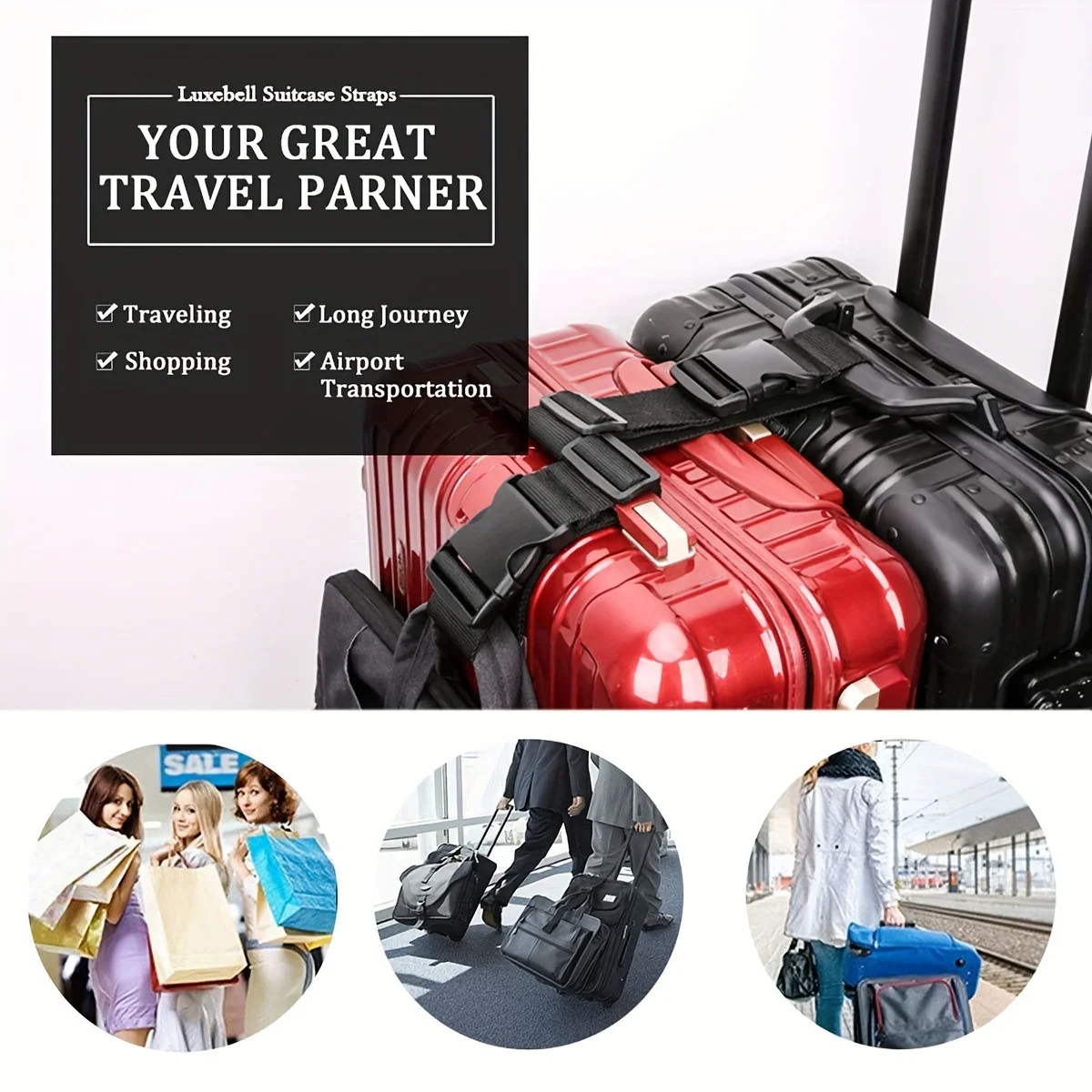 1pc Simple Adjustable Luggage  - огляд і ціна Quality Travel Accessories