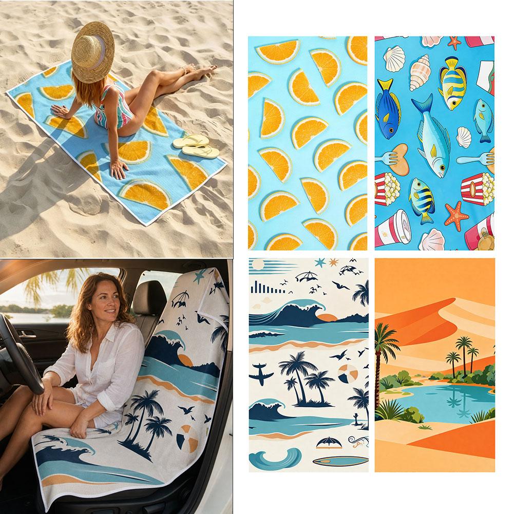 2‑in‑1 Beach Towel Car Seat Co - огляд і ціна Travel Towel Quick Dry