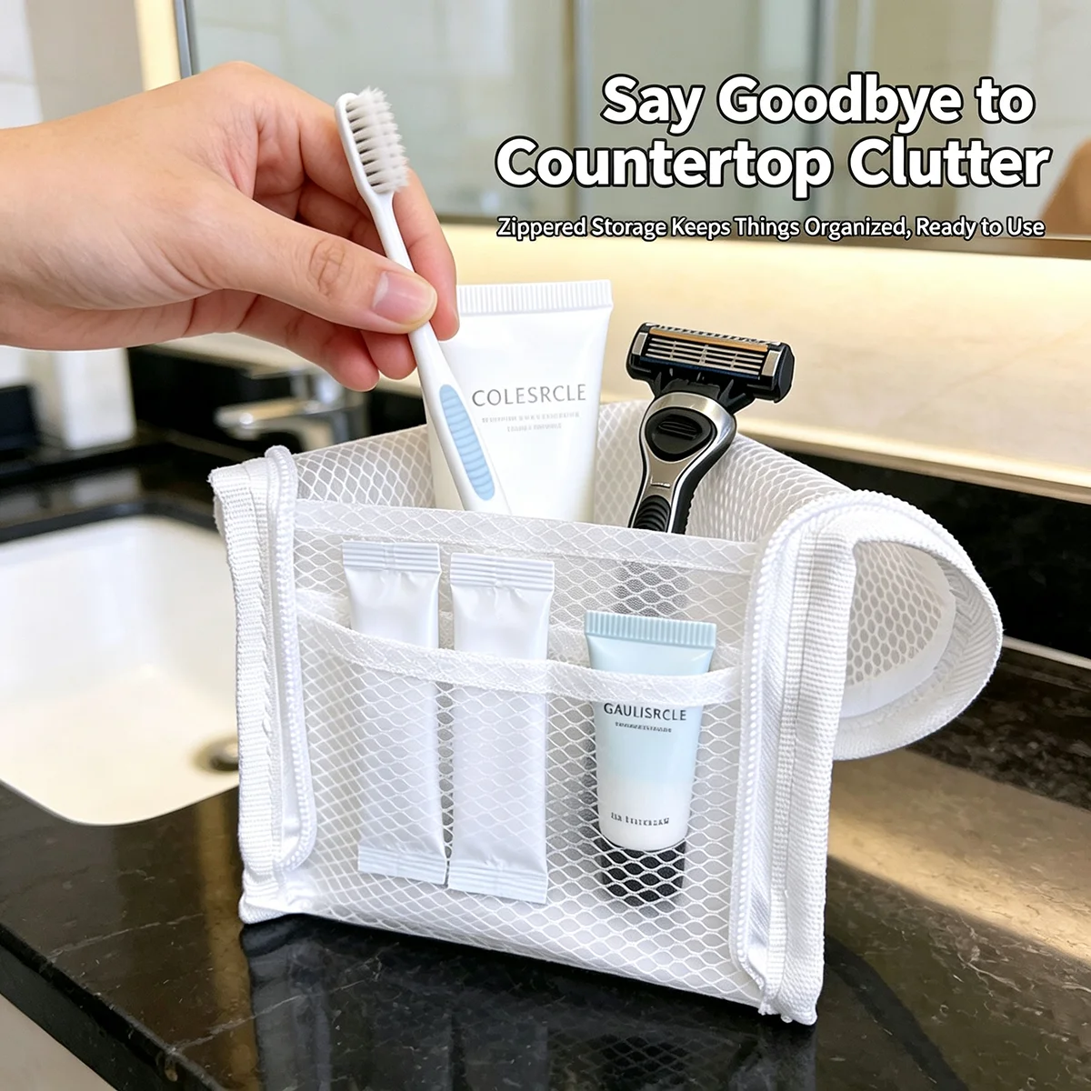 Standing Mesh Toiletry Bag for - огляд і ціна Travel Z