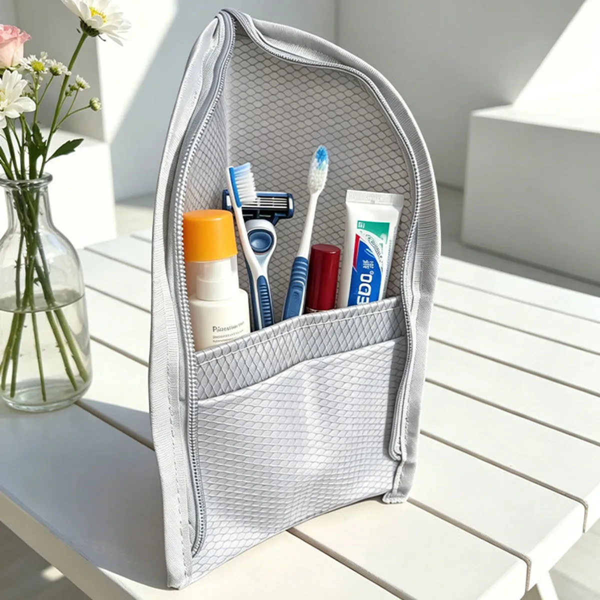 Standing Mesh Toiletry Bag for - огляд і ціна Travel Z