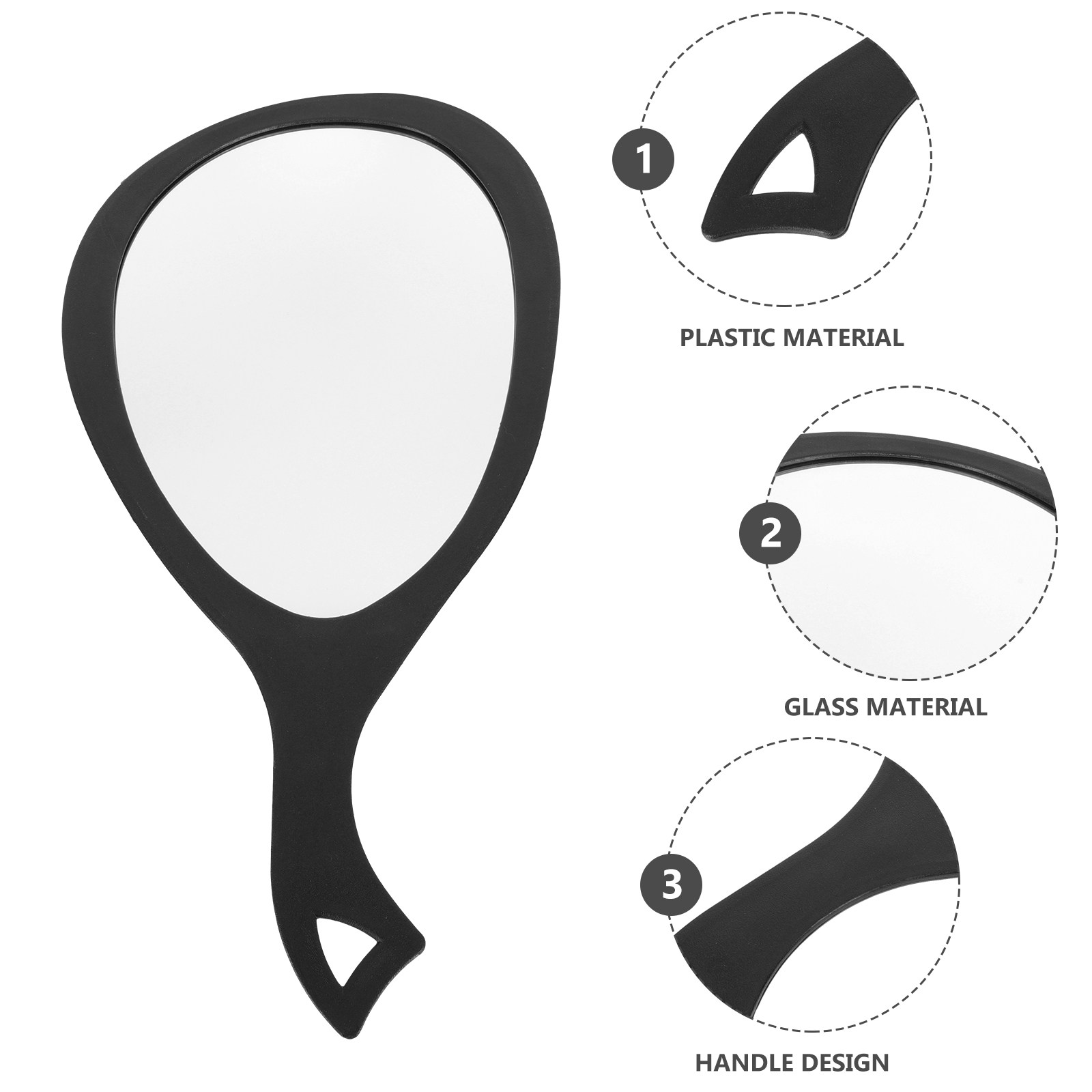 1Pcs Handheld Round Mirror Com - огляд і ціна Travel Accessories Teens