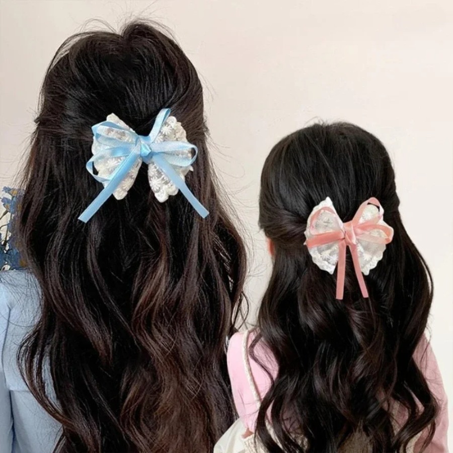 2pcs/set Cute Lace Bow Hair Cl - огляд і ціна Travel Accessories Teens
