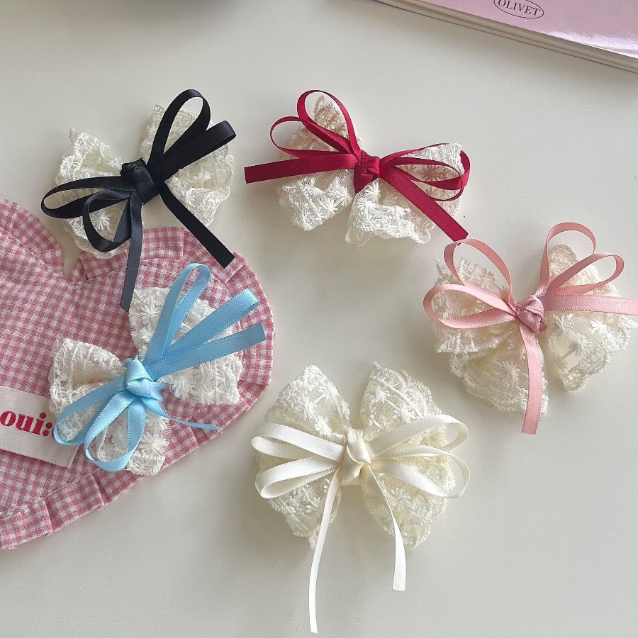 2pcs/set Cute Lace Bow Hair Cl - огляд і ціна Travel Accessories Teens