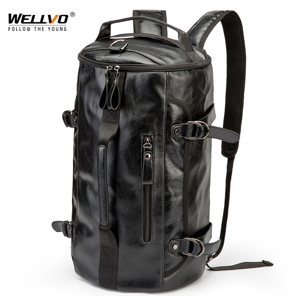 Men Leather Bucket Backpack Mu - огляд і ціна Luggage Strap Belt