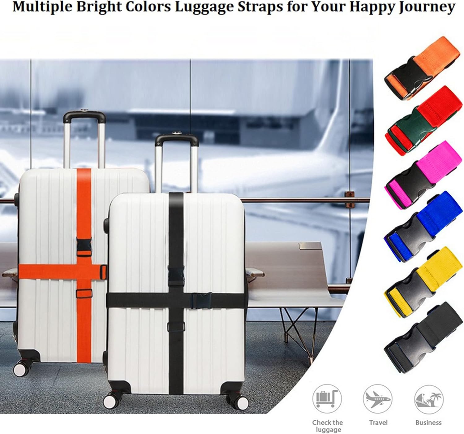 Bright Color Adjustable Luggag - огляд і ціна Luggage Strap Belt