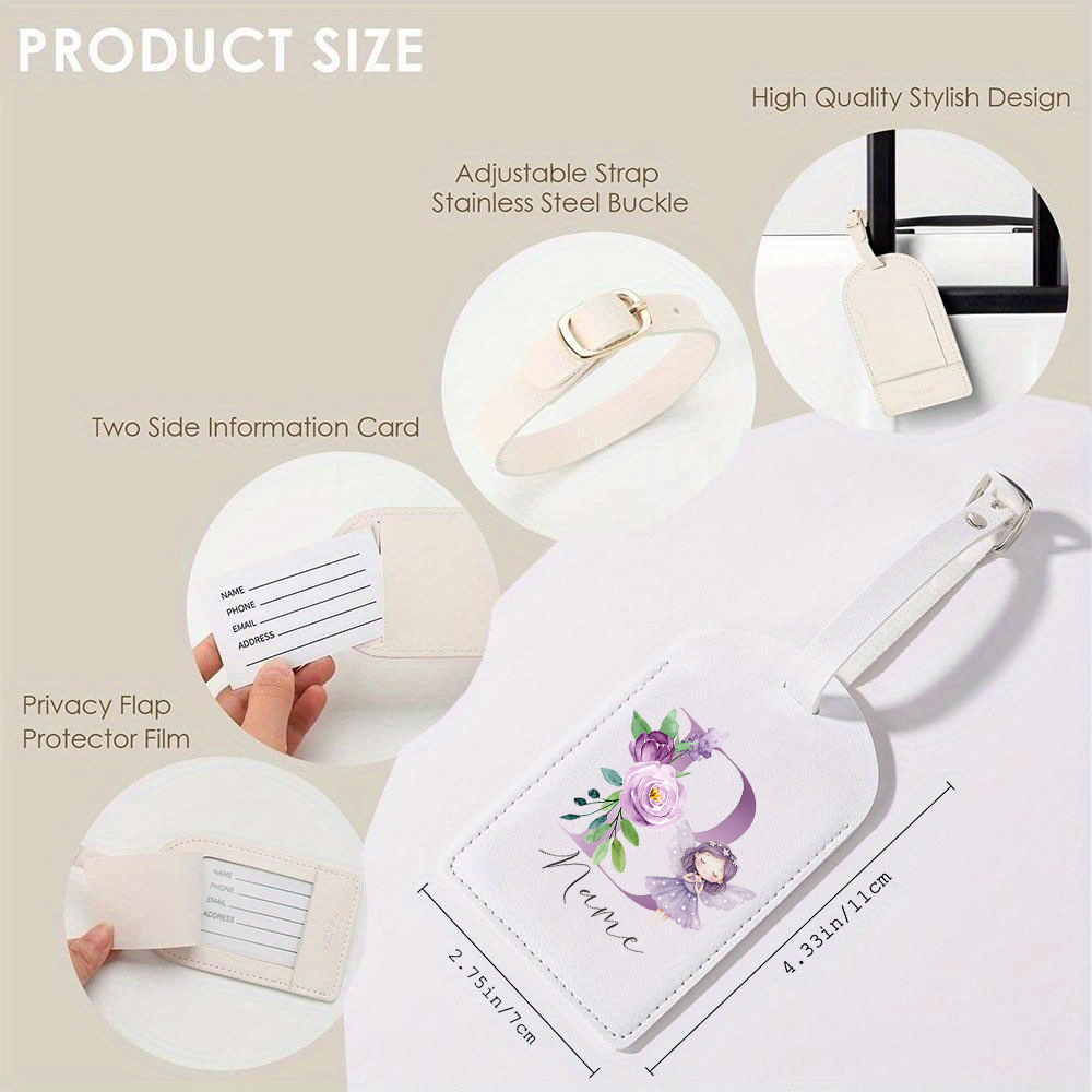 Personalized PU Luggage Tag, F - огляд і ціна Travel Accessories Name