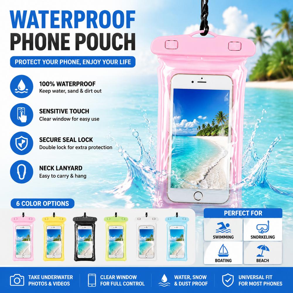 Clear Waterproof Phone Case Dr - огляд і ціна Travel Accessories Pouch