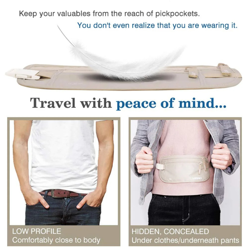 Invisible Travel Waist Packs P - огляд і ціна Passport Holder Rfid
