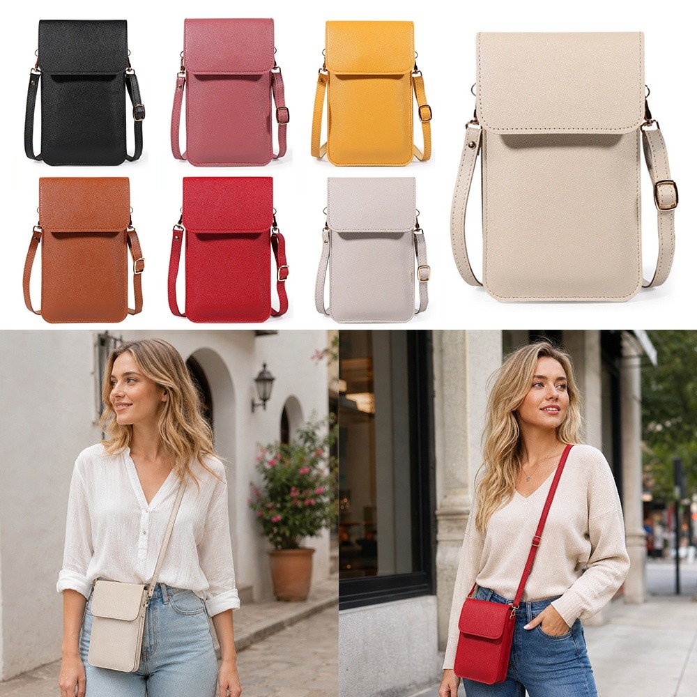 PU Leather Touch Screen Phone  - огляд і ціна Passport Holder Rfid